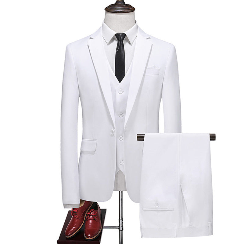 Menβs Three-Piece Suit β Korean Style Elegance
