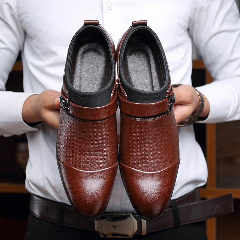 New Business Suits Men's Leather Shoes – Classic English Elegance