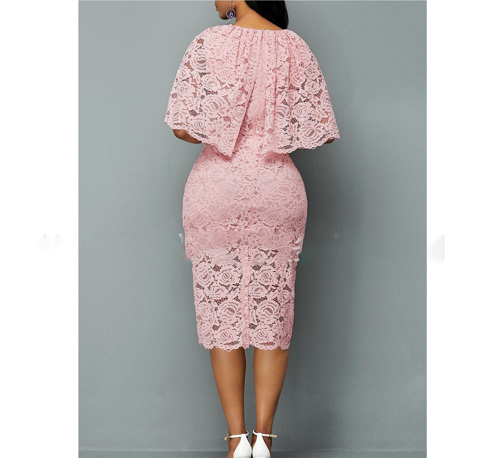 MD African Lace Maxi Dress β Elegant Plus Size African Fashion