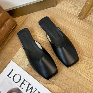 Gentle Wind Thick Heel Baotou Sandals & Slippers