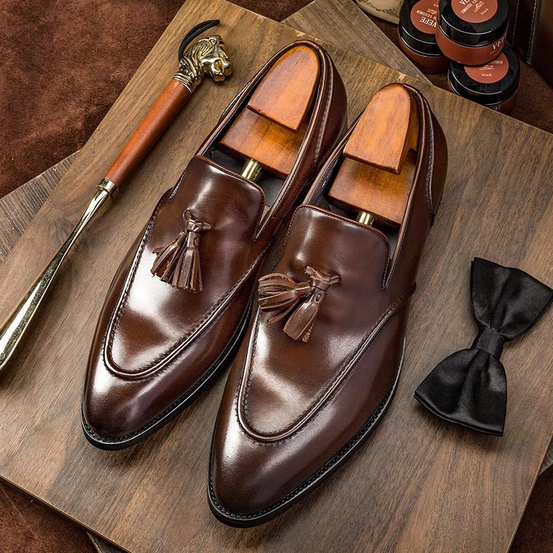 Business Casual Tassel Leather Shoes for Men