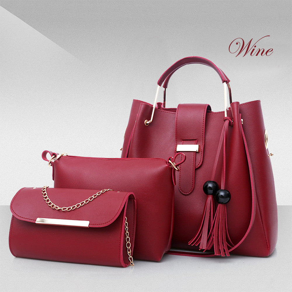 Women’s 3-Piece Handbag Set – Chic & Versatile