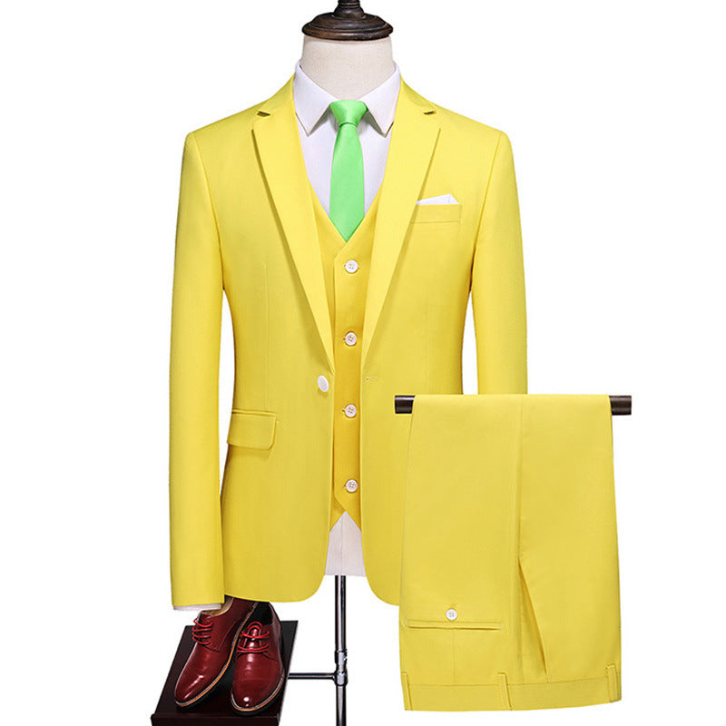 Menβs Three-Piece Suit β Korean Style Elegance