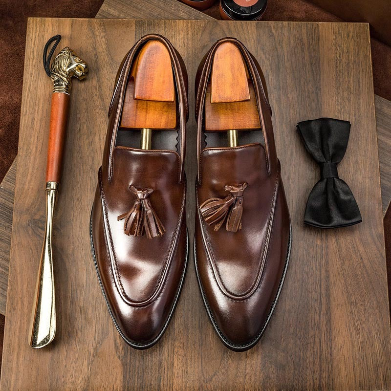 Business Casual Tassel Leather Shoes for Men