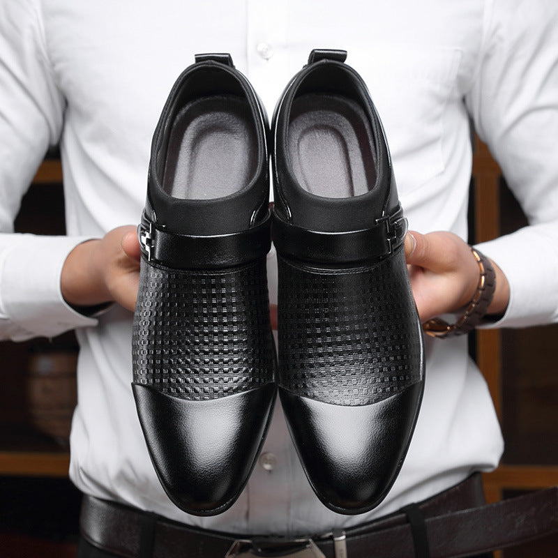 New Business Suits Men's Leather Shoes – Classic English Elegance