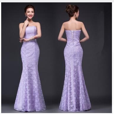 Long Dress Fuchsia and White Lace – Trailing Sexy Bridal Wedding Gown