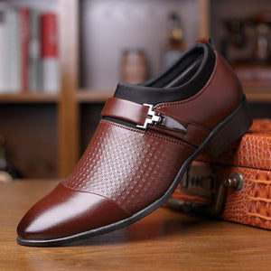 New Business Suits Men's Leather Shoes – Classic English Elegance