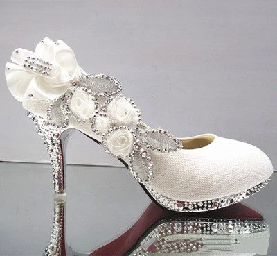 Elegant Red High Heel Wedding Shoes