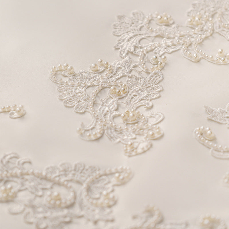 Women's Satin Off-Shoulder Retro Fashion Trailing Princess Dress