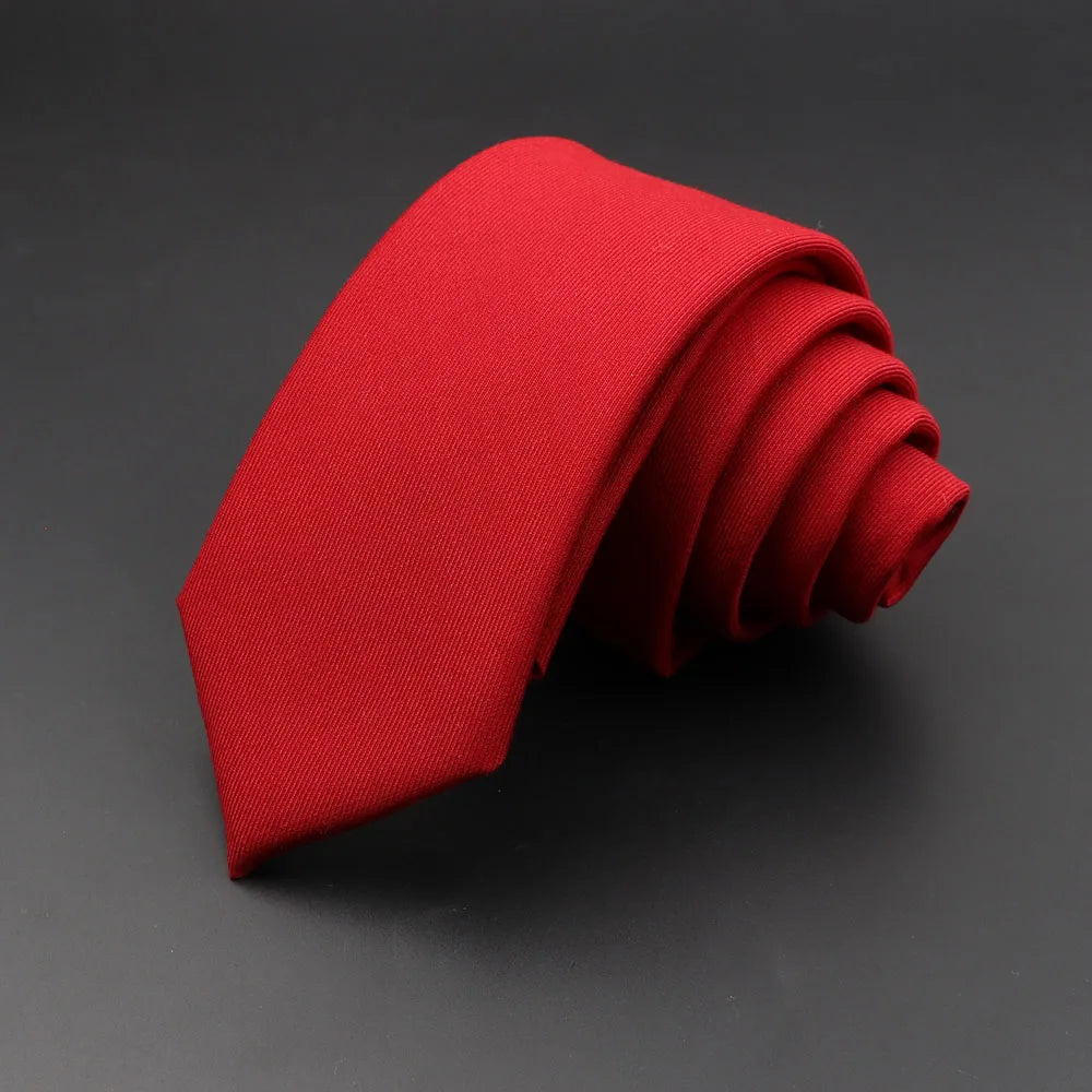 Menβs 6cm Classic Cotton Skinny Tie β Grey Plaid & Striped Design