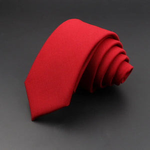 Men’s 6cm Classic Cotton Skinny Tie – Grey Plaid & Striped Design