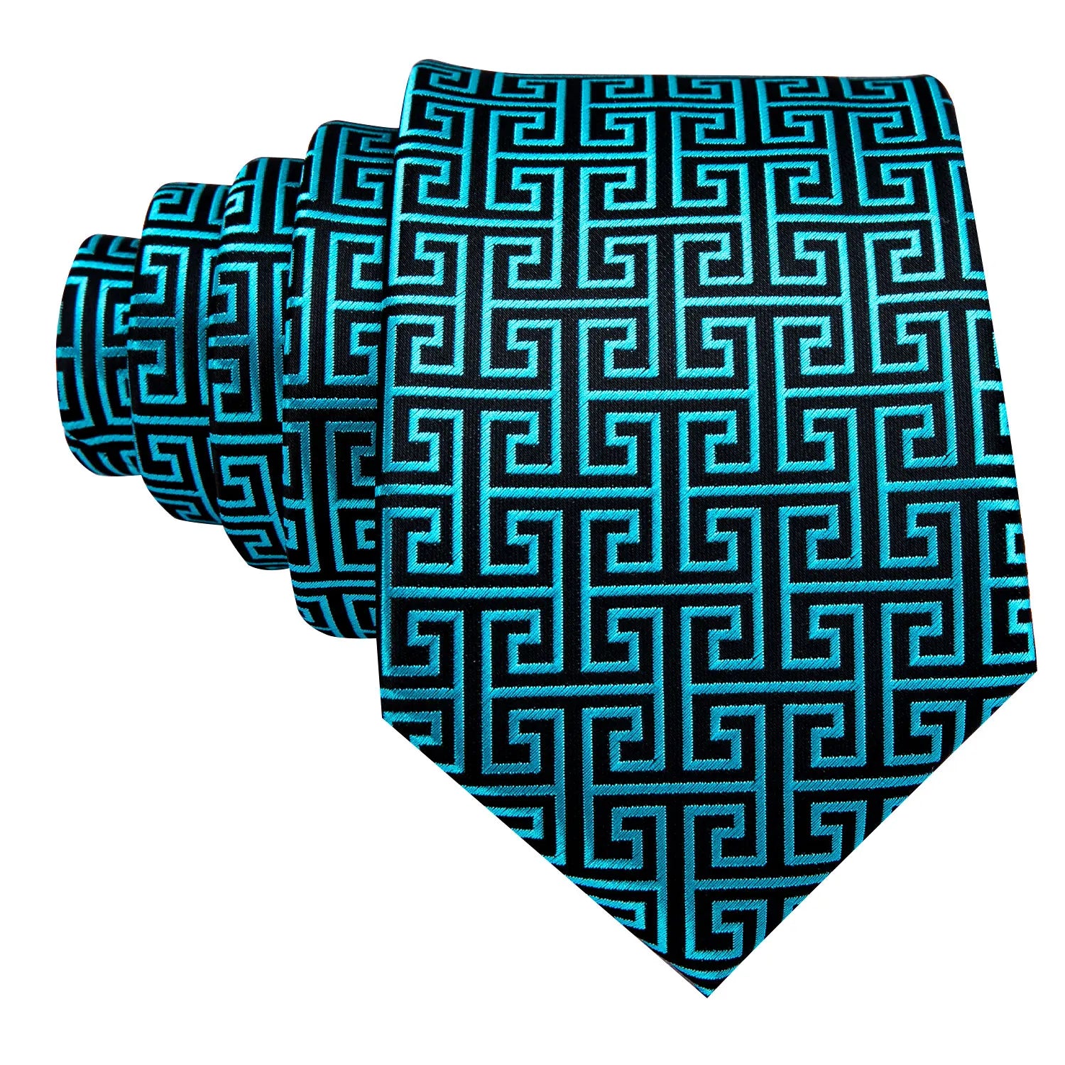 Fashion Teal Novelty Men Tie Set by Barry Wang