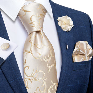Blue Silver Paisley Neck Tie Set for Men