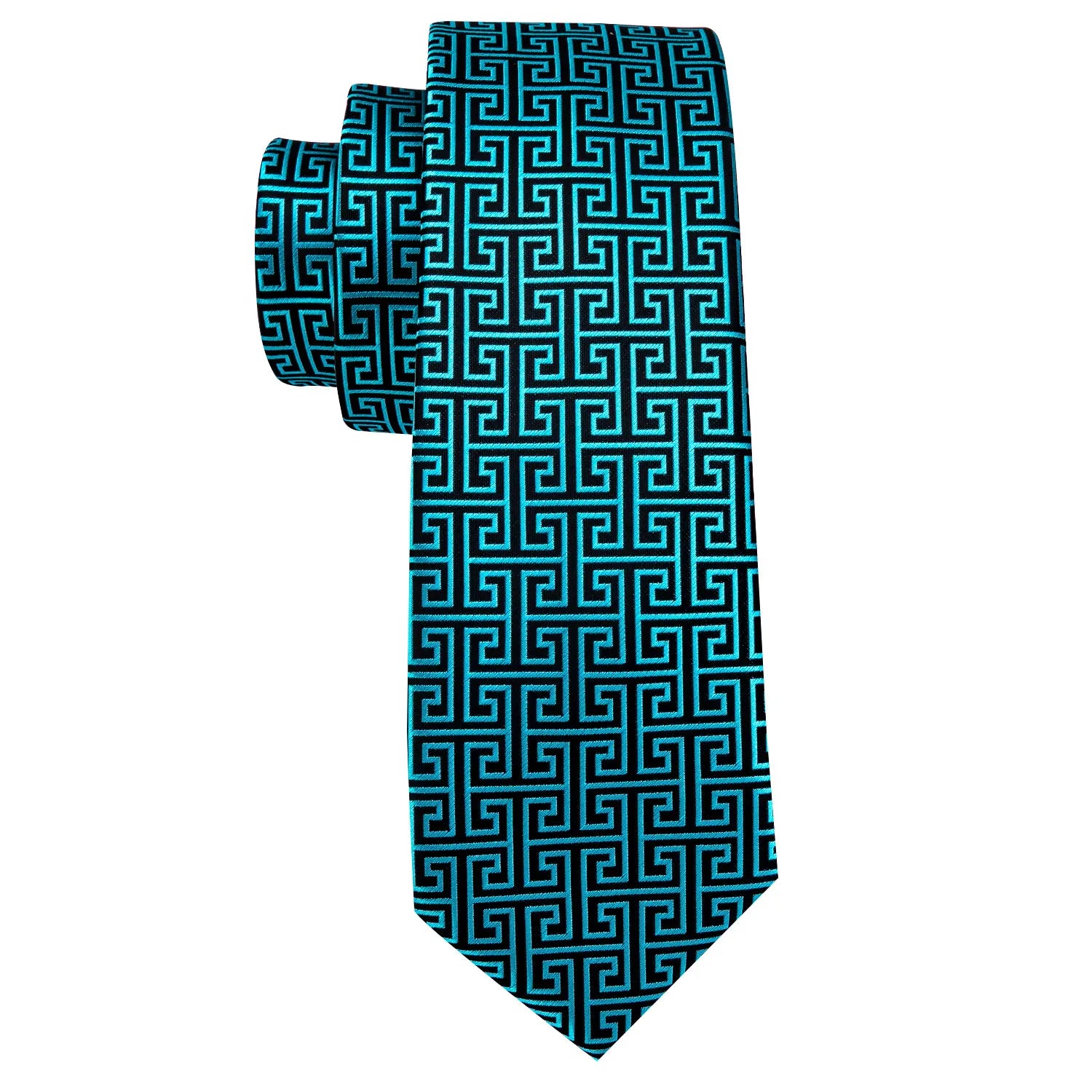 Fashion Teal Novelty Men Tie Set by Barry Wang