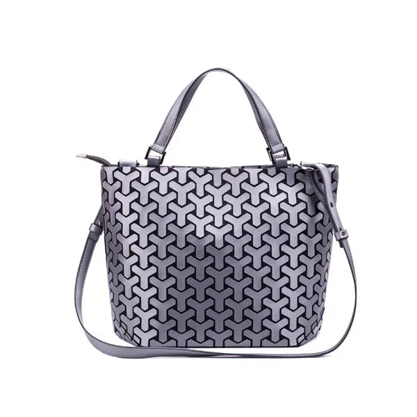 Luminous Reflective Geometric Tote β A Bag That Shines as Bright as You!