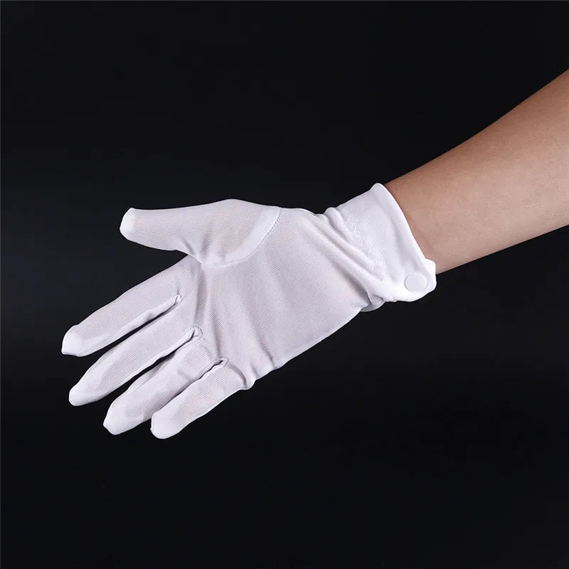 Elegant White Dress Gloves - Perfect for Honor Guard, Parades, and Special Occasions
