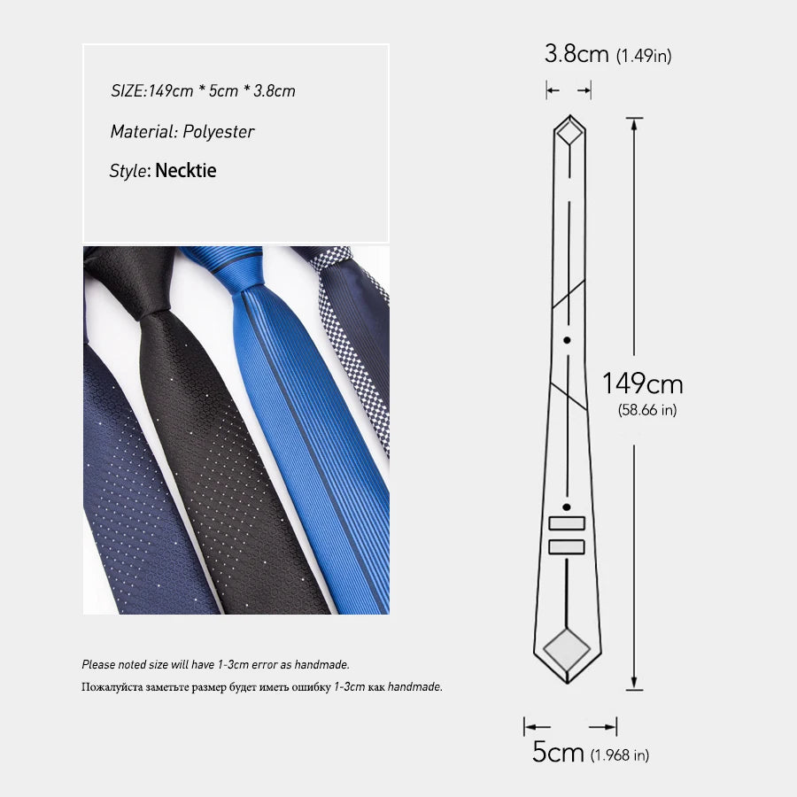Men’s Luxurious Slim Stripe Necktie