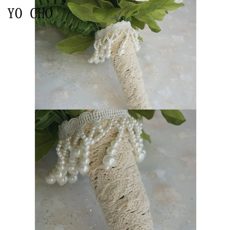 Wedding Bouquet – Silk Roses White Wedding Flowers Bridal Bouquet