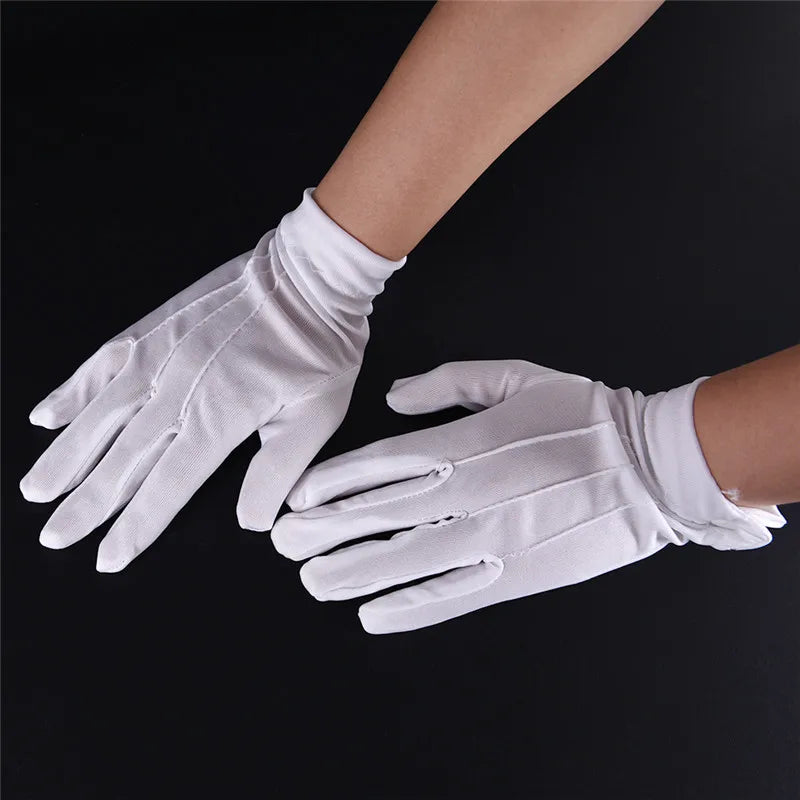 Elegant White Dress Gloves - Perfect for Honor Guard, Parades, and Special Occasions