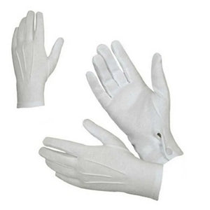 Elegant White Dress Gloves - Perfect for Honor Guard, Parades, and Special Occasions