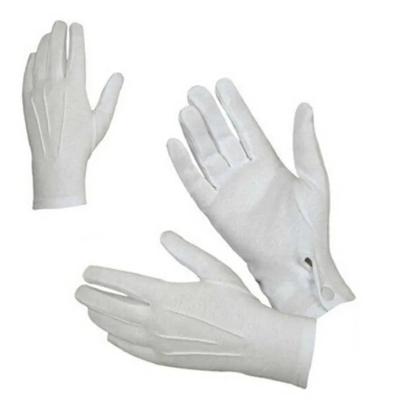 Elegant White Dress Gloves - Perfect for Honor Guard, Parades, and Special Occasions