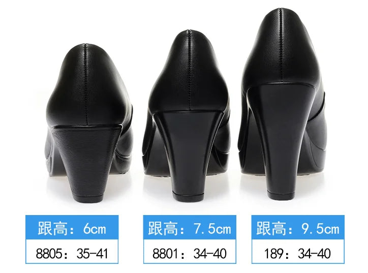 Block Heel Platform Pumps β Elegant & Comfortable Womenβs Office Shoes