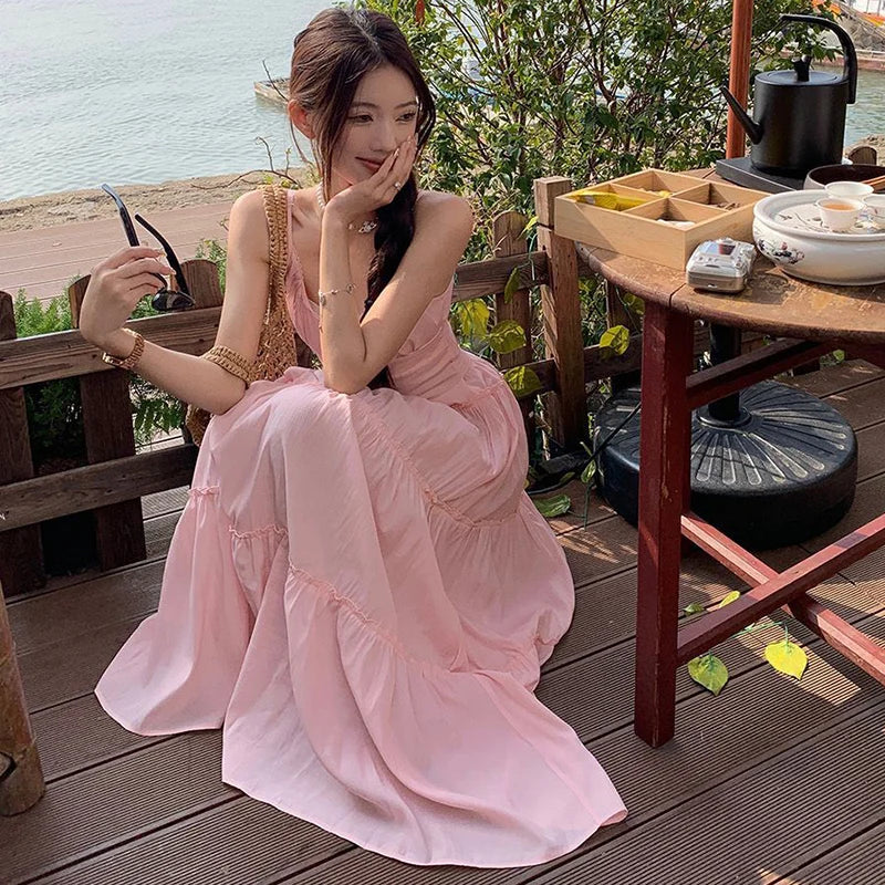 πΈ 2025 Summer Pastoral Pink Sundress πΈ