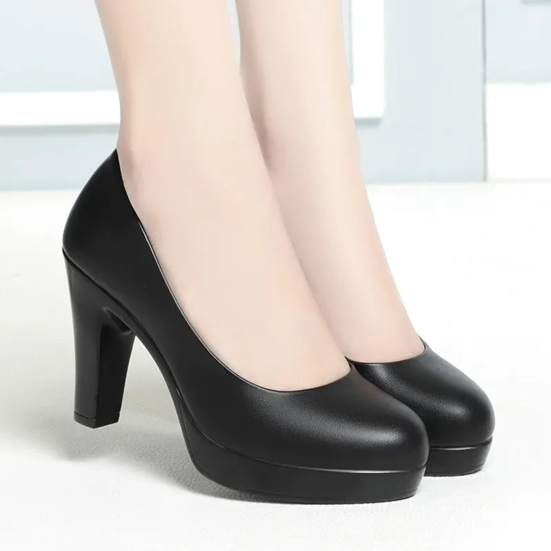 Block Heel Platform Pumps β Elegant & Comfortable Womenβs Office Shoes