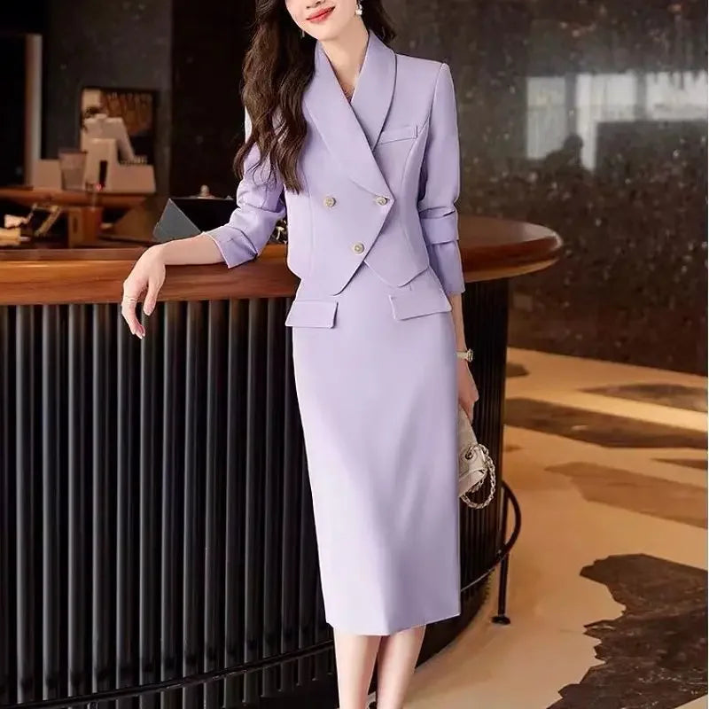 πΈ UNXX Autumn Fragrance Style Short Waist Blazer & Skirt Set