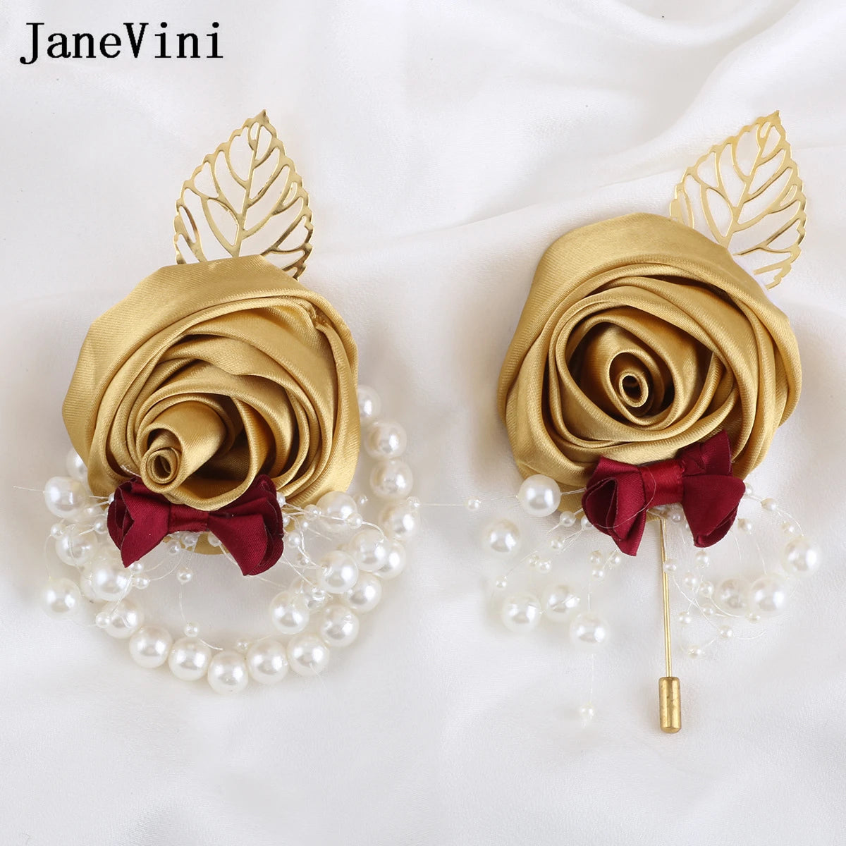 Jane Vini Luxury Gold Groom Boutonniere