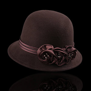 Elegant Adjustable Flower Decorated Hat