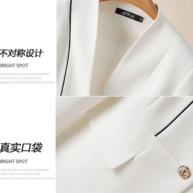 GoodβLooking Splice Collarless Suit Jacket β Womenβs 2026 New Short Blazer