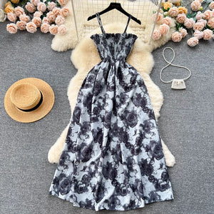 🌹Summer Rose Flower Print Romantic Retro Dress 🌹