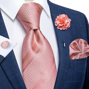 Luxury Yellow Solid Silk Tie Set for Men