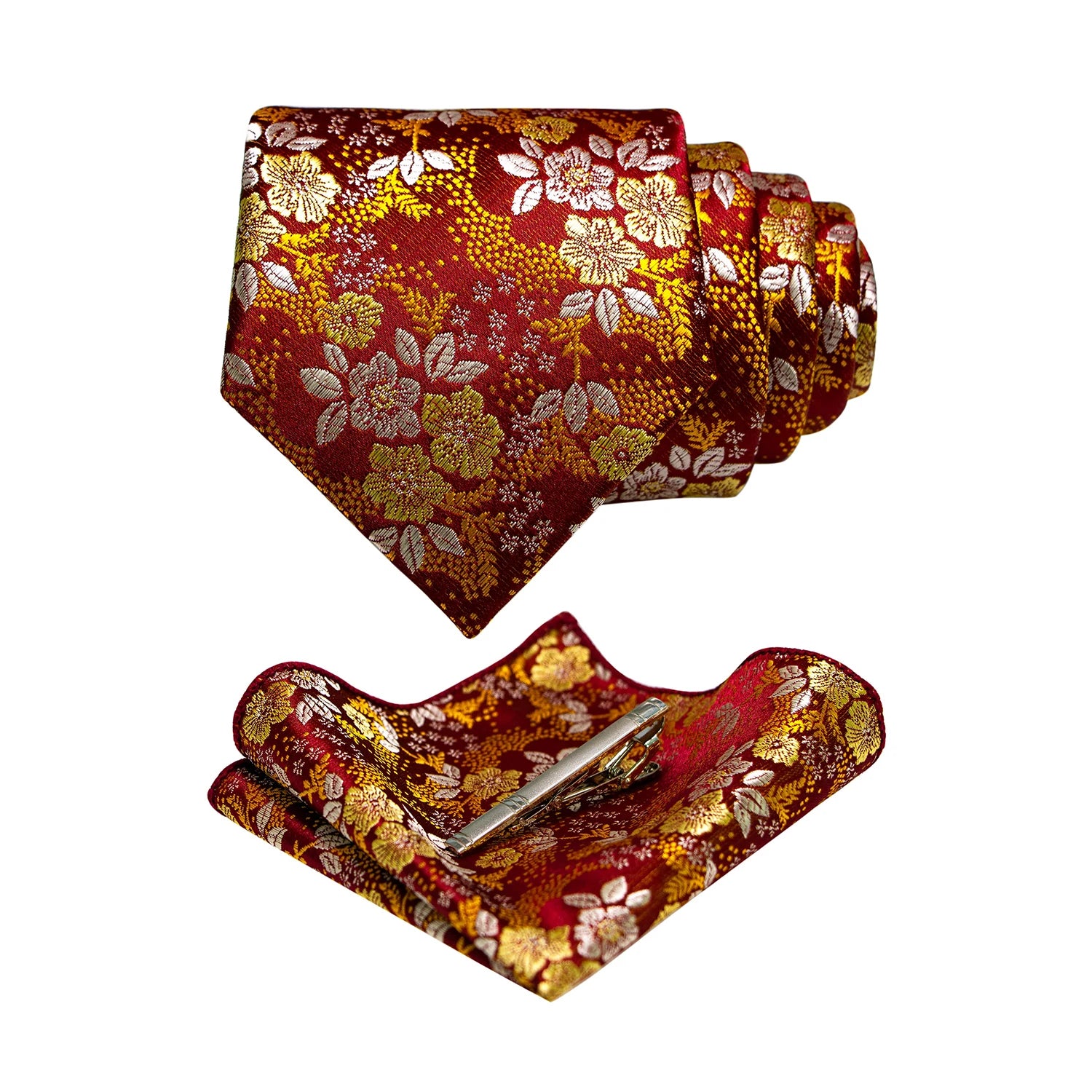 JEMYGINS Floral Silk Menβs Tie Set β Elevate Your Style with Elegance