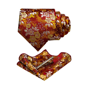 JEMYGINS Floral Silk Men’s Tie Set – Elevate Your Style with Elegance
