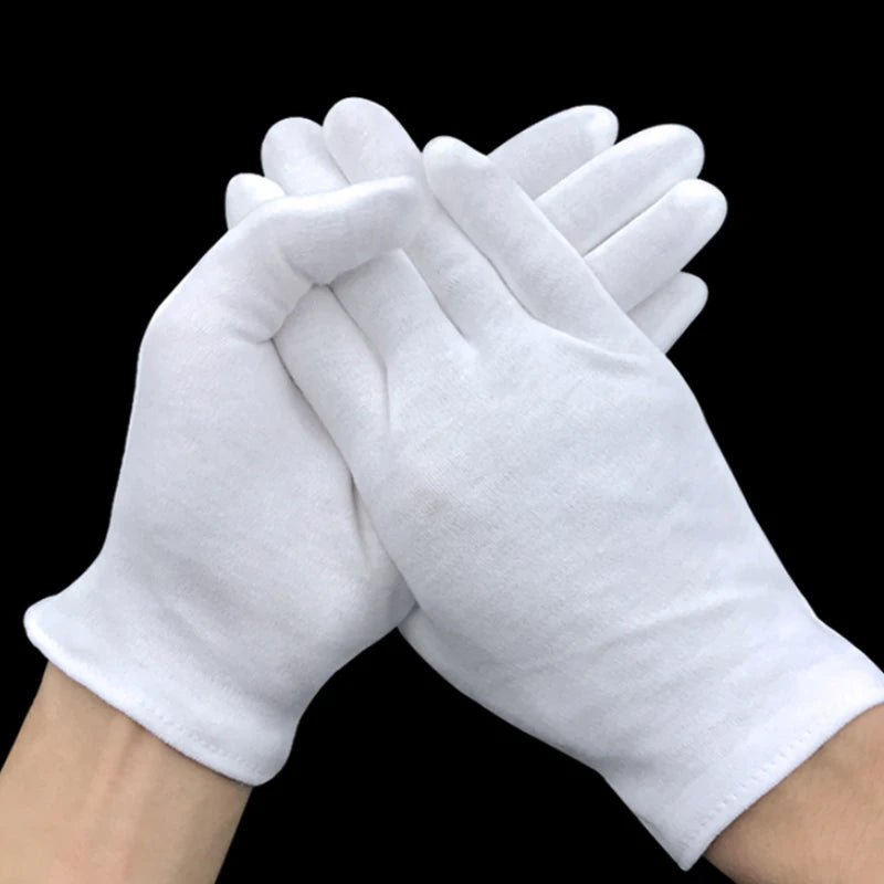 Elegant White Dress Gloves - Perfect for Honor Guard, Parades, and Special Occasions