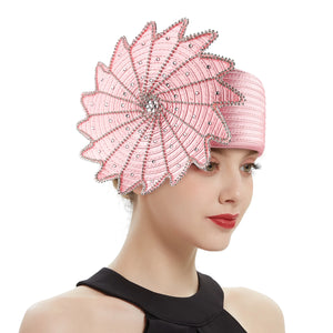 Fancy Satin Cloth Church Hat for Women