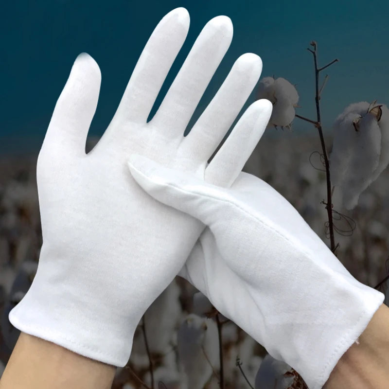 Elegant White Dress Gloves - Perfect for Honor Guard, Parades, and Special Occasions