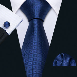 Fashion Teal Novelty Men Tie Set by Barry Wang
