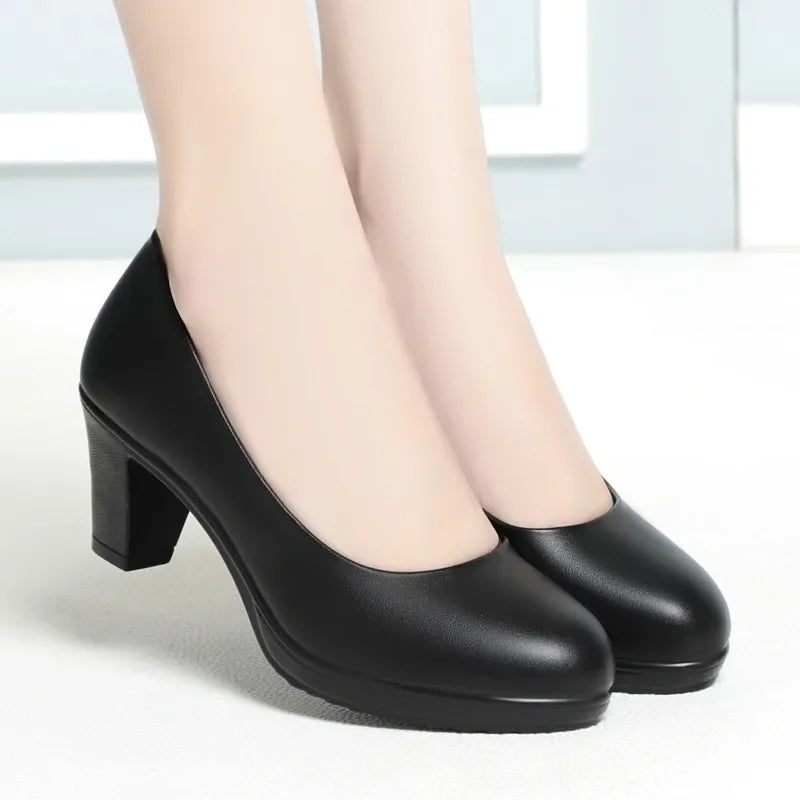 Block Heel Platform Pumps β Elegant & Comfortable Womenβs Office Shoes