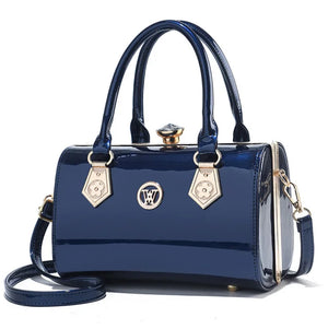 Luxury Patent Leather Women’s Bag – European Diamond Handbag