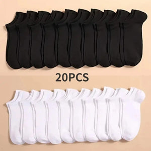 🧦 10/20 Pairs Unisex Low-Cut Boat Socks – Breathable, Comfy & Everyday Ready