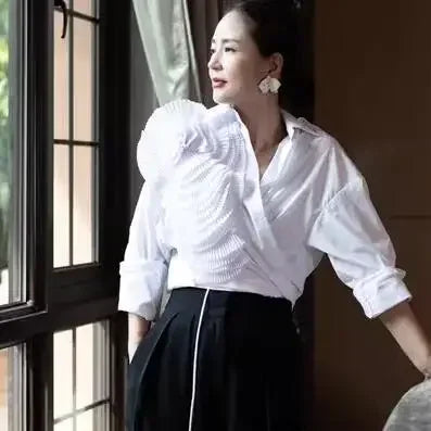 OCEANLOVE 3D Floral Blouse β Elegance in Every Petal πΈ