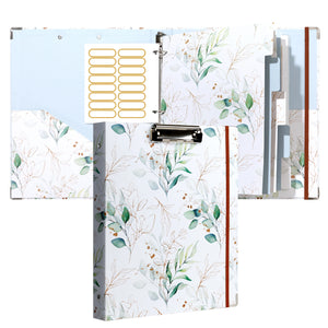 Cute 3-Ring Binder with 5-Tab Dividers, Pockets & Low-Profile Clipboard – Perfect for Office, School, or Home