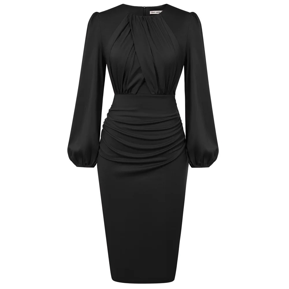 GK Dress for Women: Contrast Fabric Evening Elegant Celebrity Party Dress