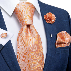 Blue Silver Paisley Neck Tie Set for Men