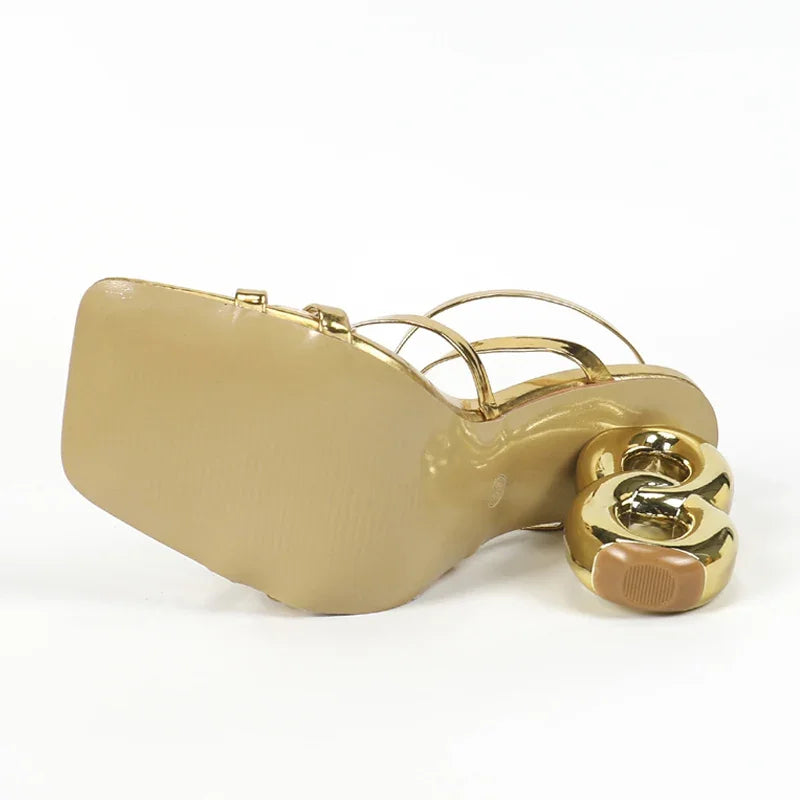 Eilyken Fashion Golden High Heels