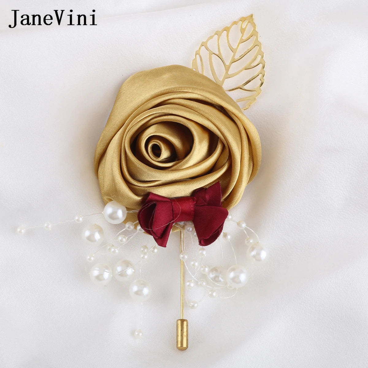 Jane Vini Luxury Gold Groom Boutonniere