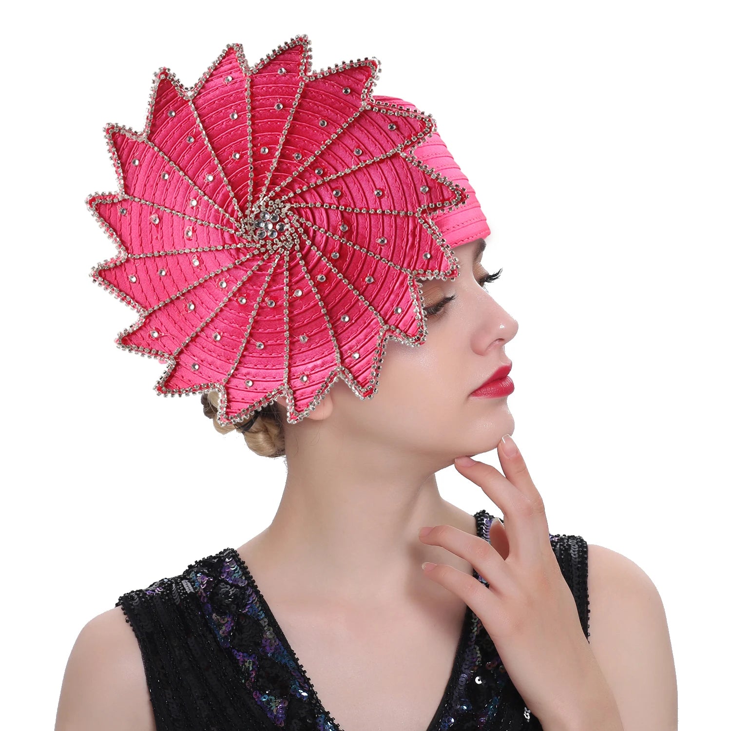 Fancy Satin Cloth Church Hat for Women